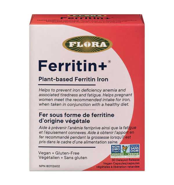Ferritin+ (libération retardée) - Flora - 30 capsules
